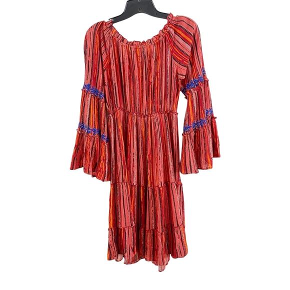 Raga | Red & Burnt Orange Metallic Thread Boho Dress - Picture 2 of 15